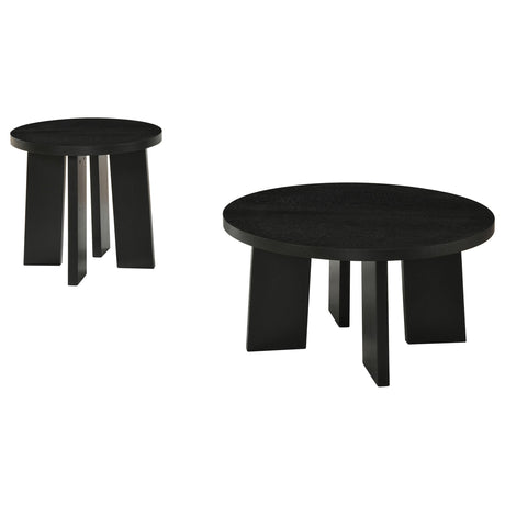 Strouse Black 2-Piece Occasional Table Set by Coaster at Eve Furniture