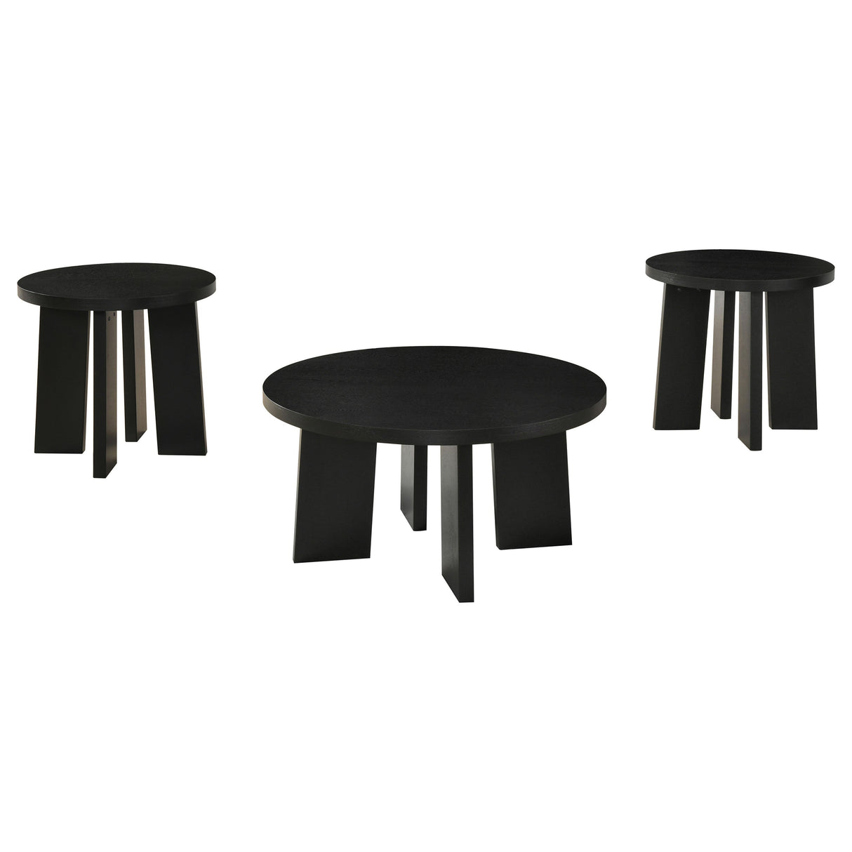 Strouse Black 3-Piece Occasional Table Set by Coaster at Eve Furniture