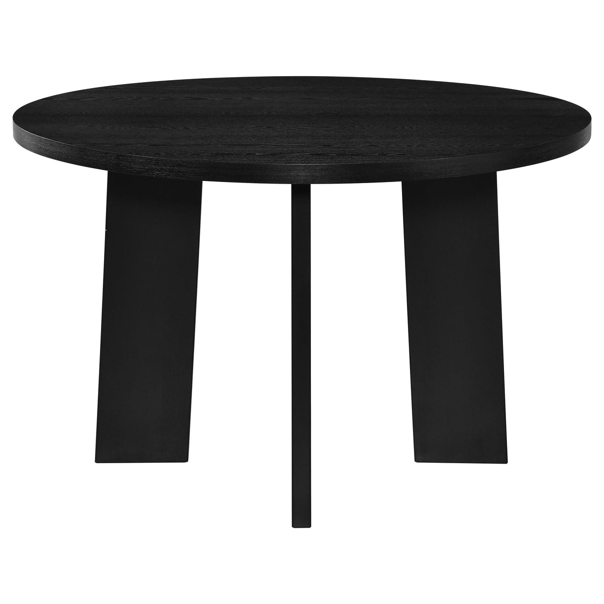 Strouse Black 47-inch Round Wood Dining Room Table by Coaster at Eve Furniture