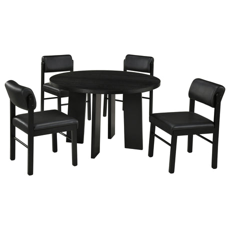 Strouse Black 5-piece Dining Set by Coaster at Eve Furniture