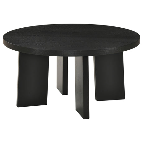 Strouse Black Coffee Table by Coaster at Eve Furniture
