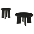 Strouse Black Coffee Table Set by Coaster at Eve Furniture