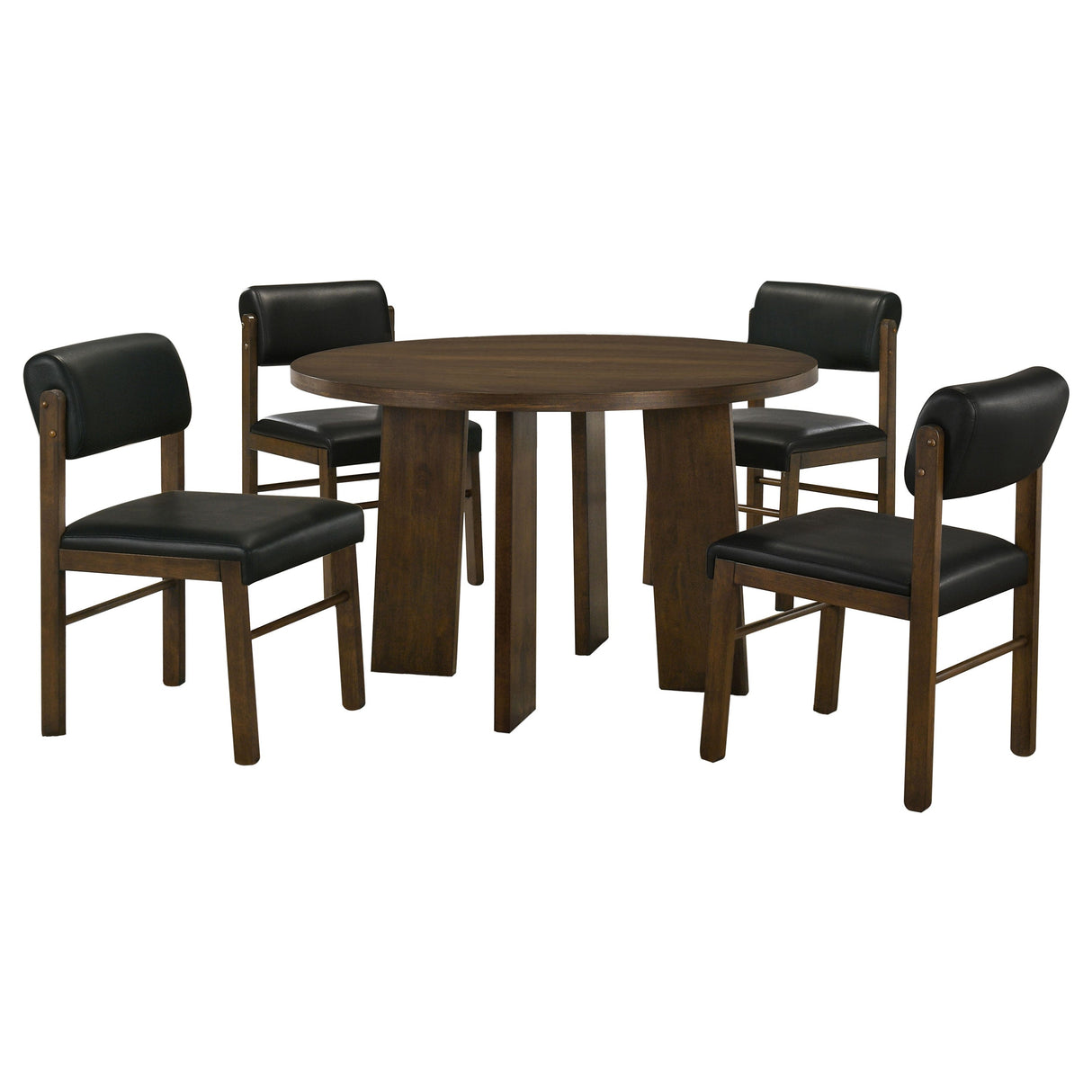Strouse Black/Walnut 5-piece Dining Set by Coaster at Eve Furniture
