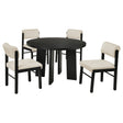 Strouse Cream/Black 5-piece Dining Set by Coaster at Eve Furniture