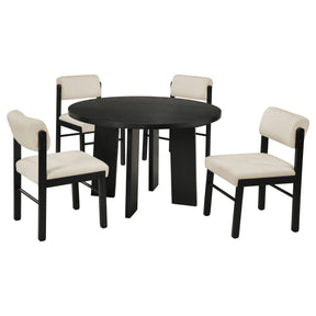 Strouse Cream/Black 5-piece Dining Set by Coaster at Eve Furniture