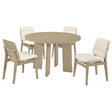 Strouse Cream/Natural Oak 5-piece Dining Set by Coaster at Eve Furniture
