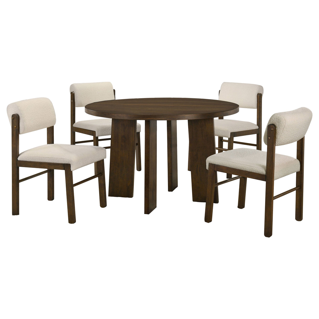 Strouse Cream/Walnut 5-piece Dining Set by Coaster at Eve Furniture