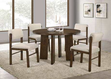 Strouse Cream/Walnut 5-piece Dining Set by Coaster at Eve Furniture
