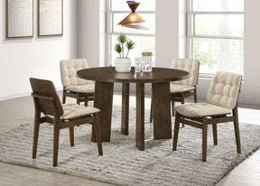Strouse Cream/Walnut 5-piece Dining Set by Coaster at Eve Furniture