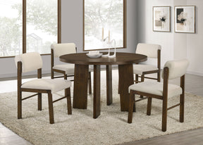 Strouse Cream/Walnut 5-piece Dining Set by Coaster at Eve Furniture
