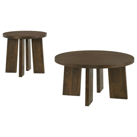 Strouse Dark Walnut Coffee Table Set by Coaster at Eve Furniture