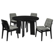 Strouse Grey/Black 5-piece Dining Set by Coaster at Eve Furniture