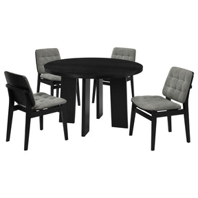 Strouse Grey/Black 5-piece Dining Set by Coaster at Eve Furniture
