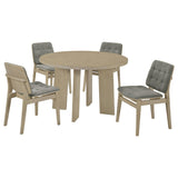 Strouse Grey/Natural Oak 5-piece Dining Set by Coaster at Eve Furniture