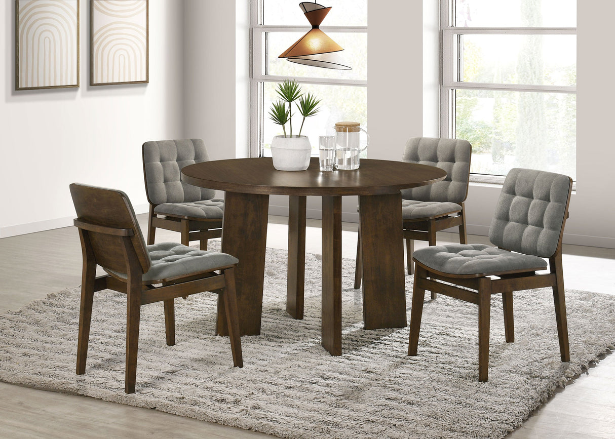Strouse Grey/Walnut 5-piece Dining Set by Coaster at Eve Furniture