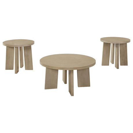 Strouse Natural Oak 3-Piece Occasional Table Set by Coaster at Eve Furniture