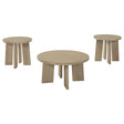 Strouse Natural Oak Coffee Table Set by Coaster at Eve Furniture