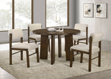 Strouse Walnut 47-inch Round Wood Dining Room Table by Coaster at Eve Furniture