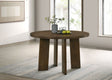 Strouse Walnut 47-inch Round Wood Dining Room Table by Coaster at Eve Furniture