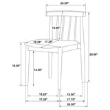 Strouse Wheat/Black 5-piece Dining Set by Coaster at Eve Furniture