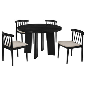 Strouse Wheat/Black 5-piece Dining Set by Coaster at Eve Furniture