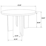 Strouse Wheat/Natural Oak 5-piece Dining Set by Coaster at Eve Furniture