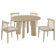 Strouse Wheat/Natural Oak 5-piece Dining Set by Coaster at Eve Furniture