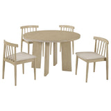 Strouse Wheat/Natural Oak 5-piece Dining Set by Coaster at Eve Furniture