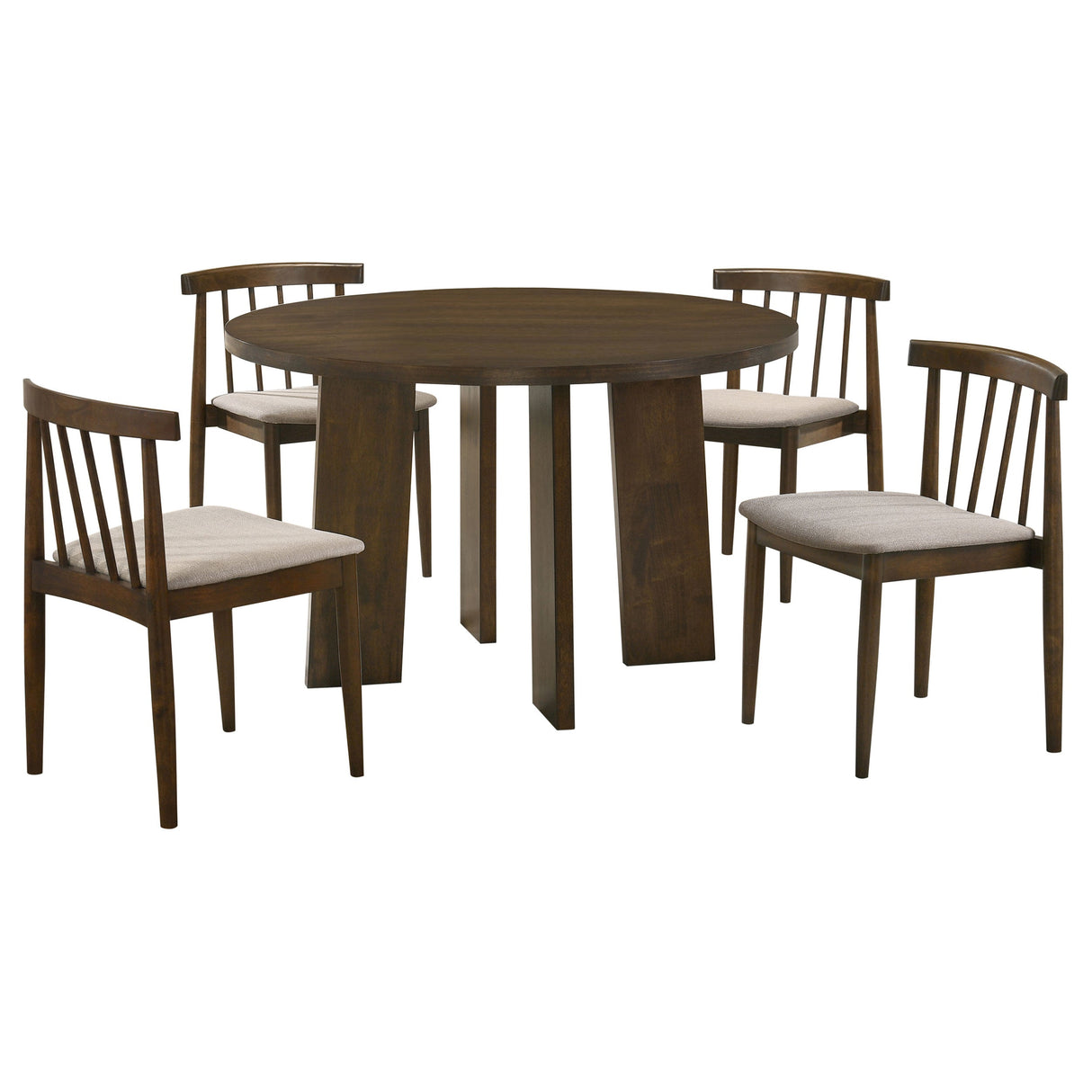 Strouse Wheat/Walnut 5-piece Dining Set by Coaster at Eve Furniture