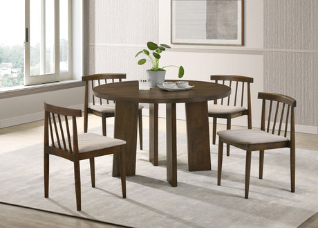 Strouse Wheat/Walnut 5-piece Dining Set by Coaster at Eve Furniture