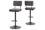 Strumford Gray/Black Bar Height Barstool, Set of 2 by Ashley at Eve Furniture