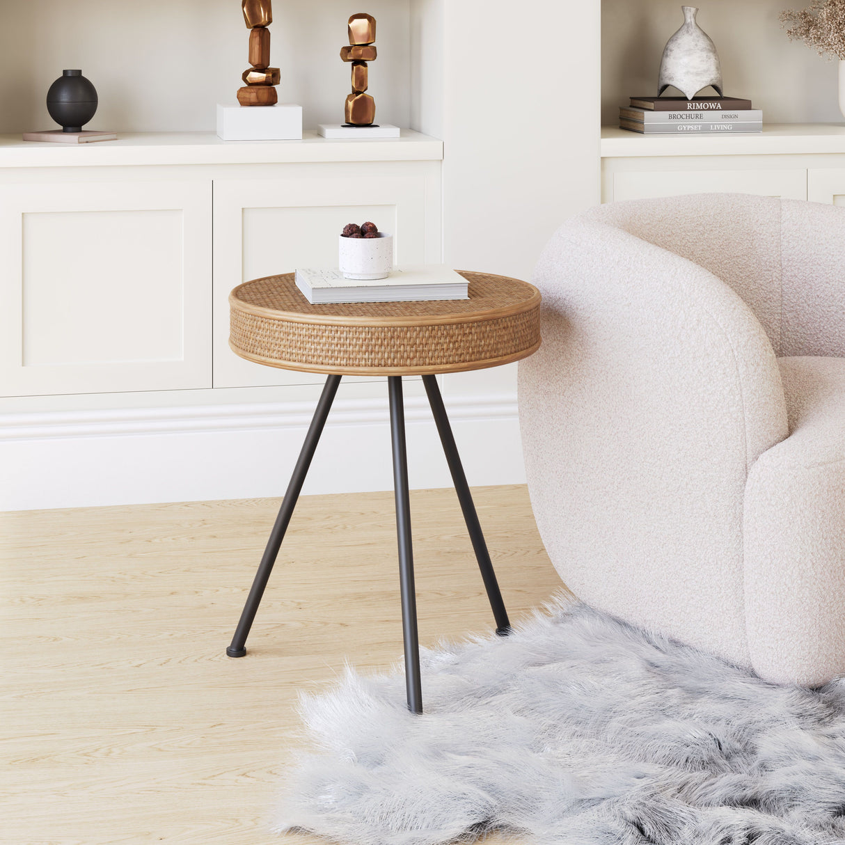 Stuart Side Table Natural by Zuomod at Eve Furniture