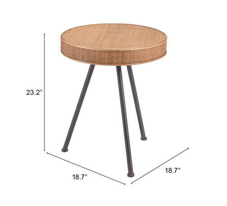 Stuart Side Table Natural by Zuomod at Eve Furniture