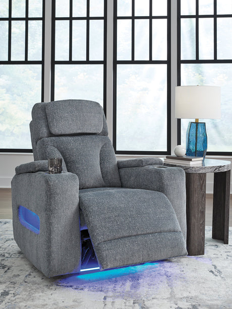 Studio Cave Steel Power Recliner by Ashley at Eve Furniture