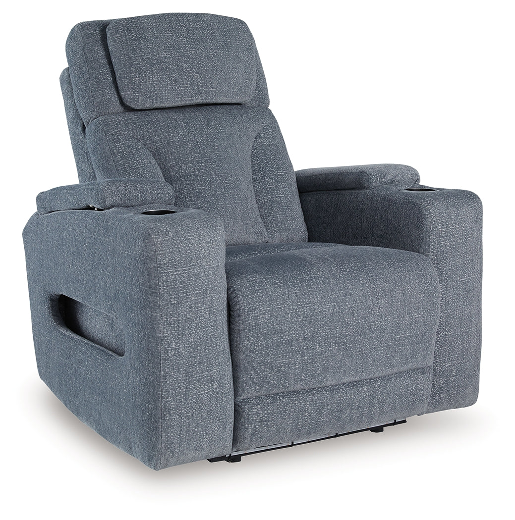 Studio Cave Steel Power Recliner by Ashley at Eve Furniture