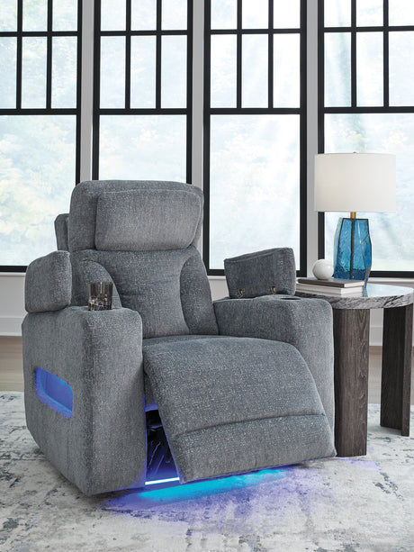 Studio Cave Steel Power Recliner by Ashley at Eve Furniture