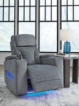 Studio Cave Steel Power Recliner by Ashley at Eve Furniture