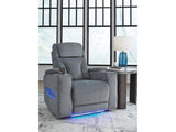 Studio Cave Steel Power Recliner by Ashley at Eve Furniture