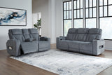 Studio Cave Steel Power Reclining Living Room Set by Ashley at Eve Furniture