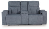 Studio Cave Steel Power Reclining Sofa and Loveseat by Ashley at Eve Furniture