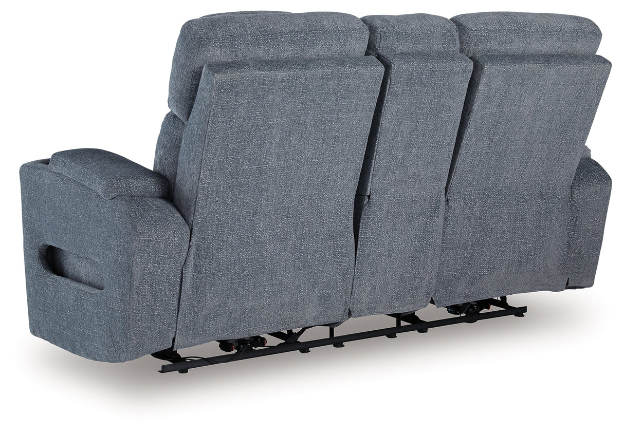 Studio Cave Steel Power Reclining Sofa and Loveseat by Ashley at Eve Furniture