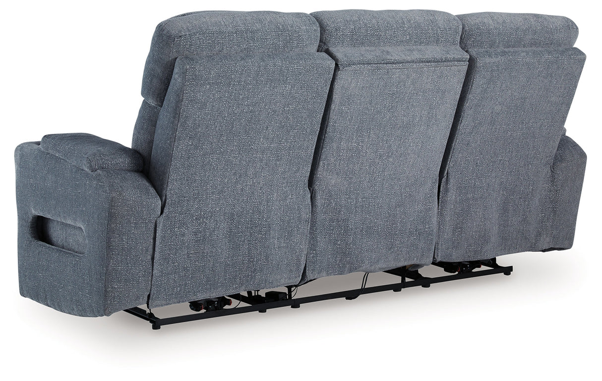 Studio Cave Steel Power Reclining Sofa and Loveseat by Ashley at Eve Furniture