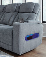 Studio Cave Steel Power Reclining Sofa by Ashley at Eve Furniture