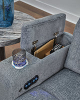 Studio Cave Steel Power Reclining Sofa by Ashley at Eve Furniture