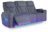 Studio Cave Steel Power Reclining Sofa by Ashley at Eve Furniture