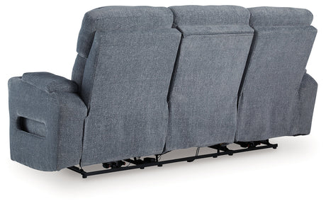 Studio Cave Steel Power Reclining Sofa by Ashley at Eve Furniture
