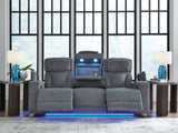 Studio Cave Steel Power Reclining Sofa by Ashley at Eve Furniture