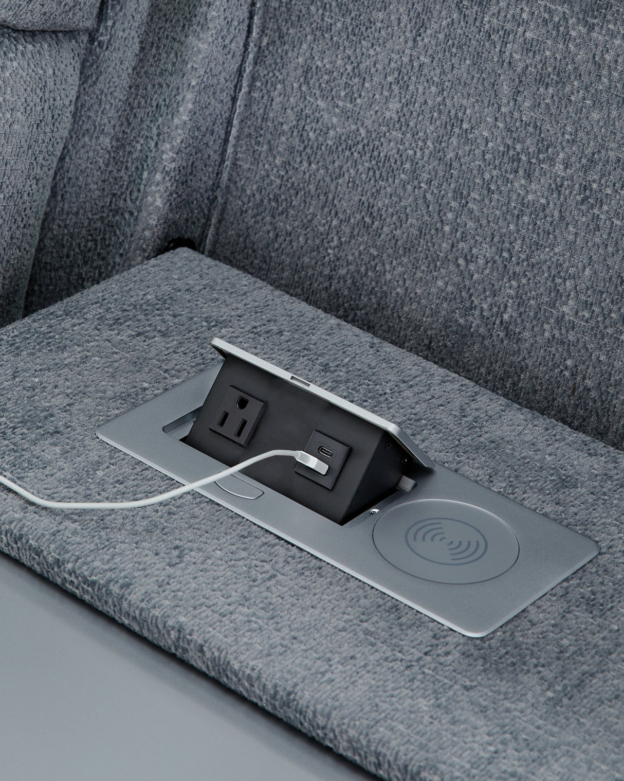 Studio Cave Steel Power Reclining Sofa by Ashley at Eve Furniture