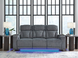 Studio Cave Steel Power Reclining Sofa by Ashley at Eve Furniture