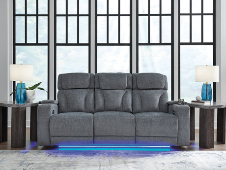 Studio Cave Steel Power Reclining Sofa by Ashley at Eve Furniture
